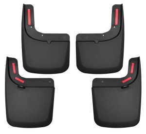 Ford F-350 Super Duty Mud Guards - Front + Rear - Husky Liners - FormFit Design - Black - 2017 Ford F-350 Super Duty Mud Guards - Front + Rear - Husky Liners - FormFit Design - Black - 2017